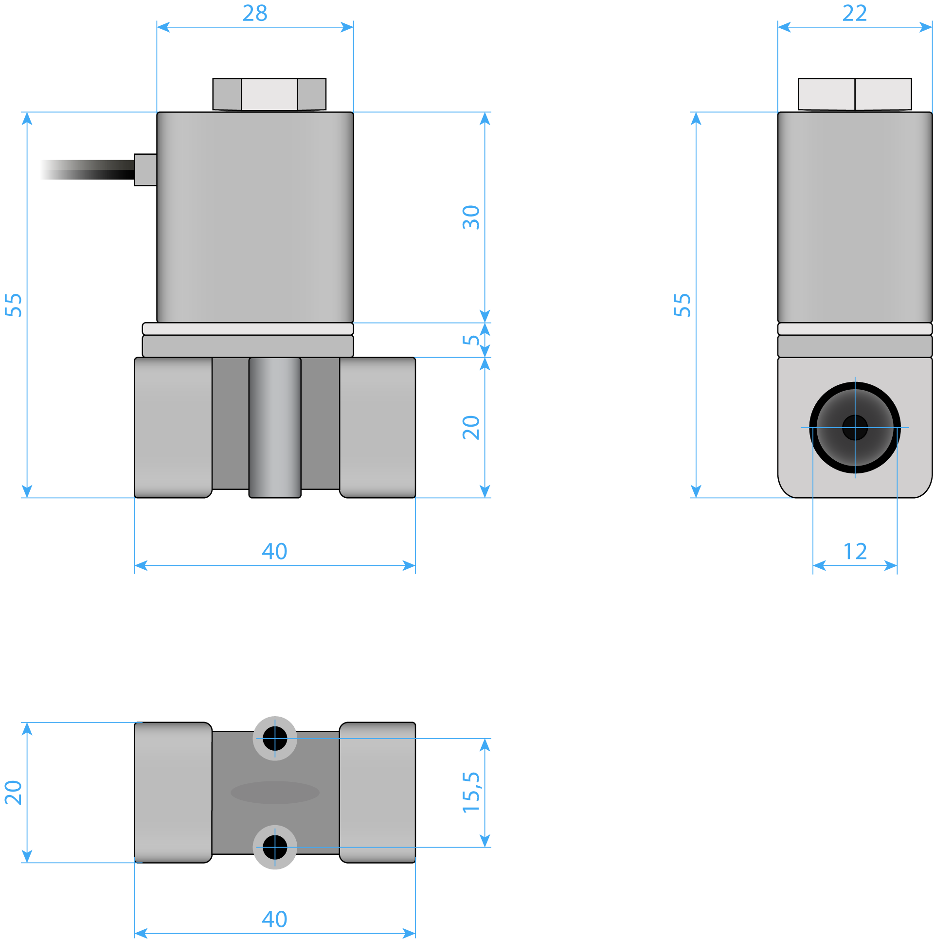 Solenoid Valve 2P025-08 12v Dimensions Solenoid Valve 2P025-08 12v Dimensions